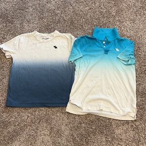 Abercrombie Kids Blue and White Gradient Tees